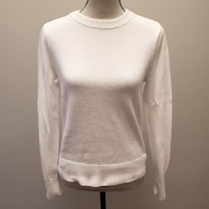 JEANNE PIERRE 100% cotton White Sweater Size Small EUC